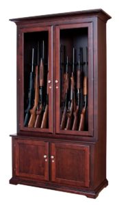 wooden handmade gun cabinet