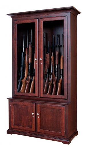 amish cherry wood gun cabinets