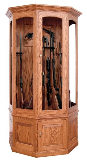 amish oak wood gun cabinets