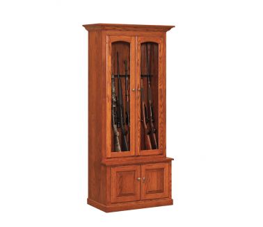 8 Gun Cabinet - Brown Maple (Shown In Oak)