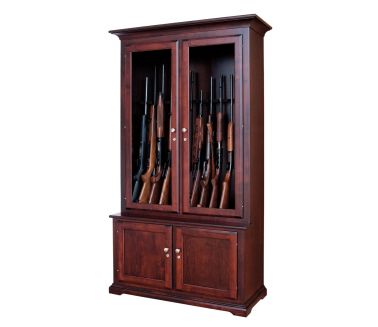 12 Gun Cabinet - Cherry (Shown in Brown Maple)