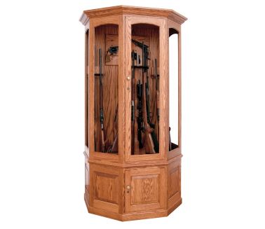 16 Gun Wall Cabinet - Oak