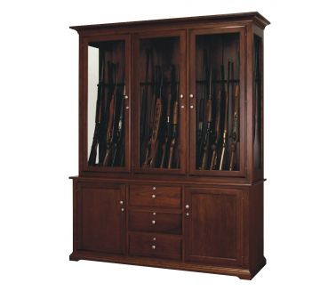 20 Gun Cabinet - Brown Maple (Shown in Cherry)